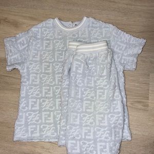 Blue Fendi toddler set 24m